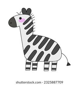 zebra baby vector drawing element
