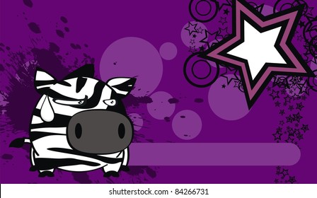zebra ball cartoon background in vector format