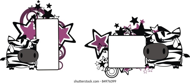 zebra ball cartoon copyspace in vector format