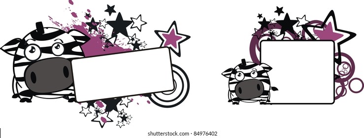 zebra ball cartoon copyspace in vector format