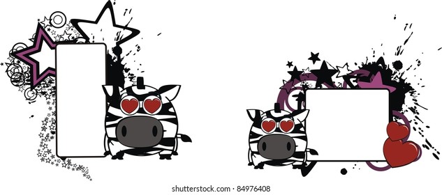 zebra ball cartoon copyspace in vector format