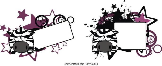 zebra ball cartoon copyspace in vector format