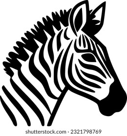 Zebra black outlines vector illustration