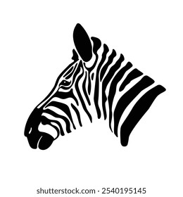 zebra black and white simple
