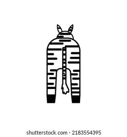 Zebra butt with tail sign.