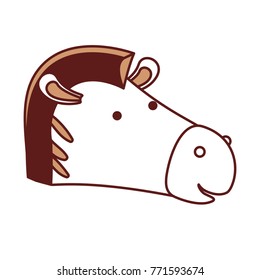 zebra cartoon head in color sections silhouette