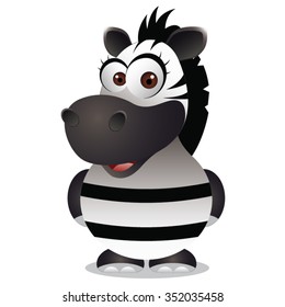 Zebra Cartoon Vector
