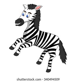 Zebra Cartoon Vector Illustration