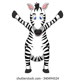 Zebra Cartoon Vector Illustration