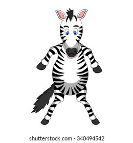 Zebra Cartoon Vector Illustration