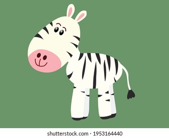 Zebra cartoon vector illustration, animal cartoon 