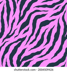 Zebra colorful seamless pattern. Vector animal skin print. Fashion stylish organic texture.