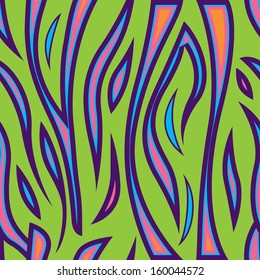 Zebra colorful trippy skin seamless vector texture pattern