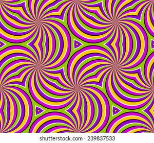 Zebra - colorful vector background (motion illusion). Seamless pattern.