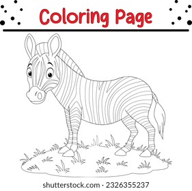 Zebra Coloring page for children. 