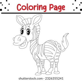 Zebra Coloring page for children. 