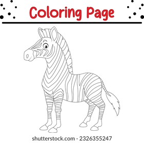 Zebra Coloring page for children. 