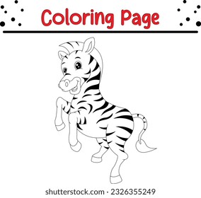 Zebra Coloring page for children. 