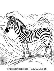 zebra coloring pages for kids