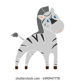 Zebra colour icon. Illustration for web and mobile design.