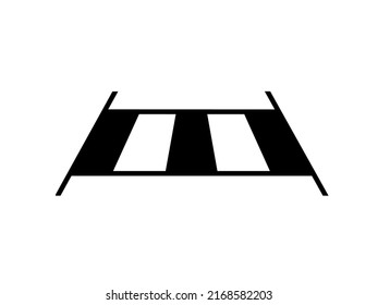 zebra cross icon with simple design