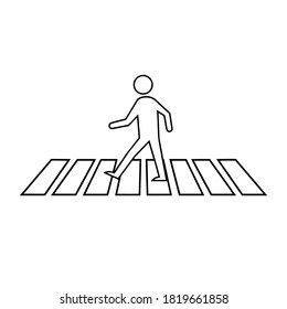 zebra cross icon vector illustration logo template