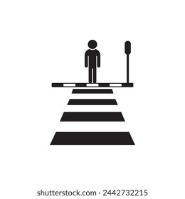 zebra cross icon vector illustration design