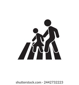 zebra cross icon vector illustration design