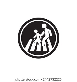 zebra cross icon vector illustration design