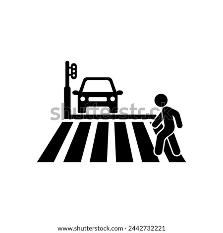 zebra cross icon vector illustration design