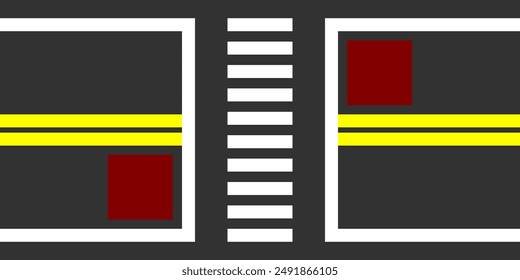 In: Zebra Crossing Design. In: Zebra Cross Illustration. Zebra-Vektorgrafik. Zebra Crossing Vektorgrafik im schlichten Design