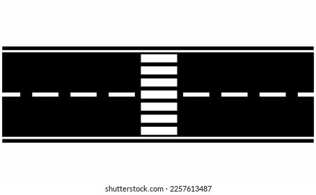 zebra crossing icon isolated on white background