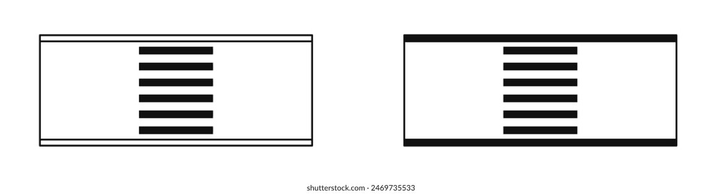 Zebra crossing icon mark in filled style