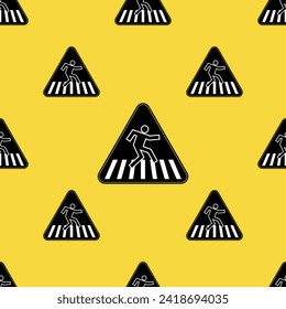 Icono de paso de cebra Patrón sin inconvenientes, Icono de cruce peatonal Icono de vectores Ilustración de arte