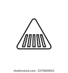 Zebra crossing icon Vector flat thin line illustration