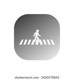 zebra crossing icon vector template illustration logo design