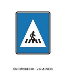 icono de paso de cebra plantilla de vector ilustración diseño de logotipo