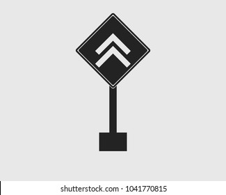 Zebra crossing- Rectangular sign of street