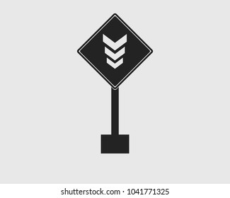 Zebra crossing- Rectangular sign of street