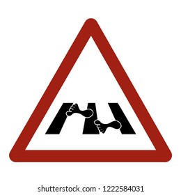 zebra crossing sign vector