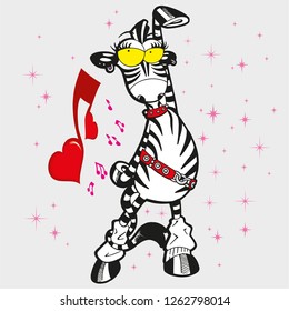 Zebra dancing in the stars