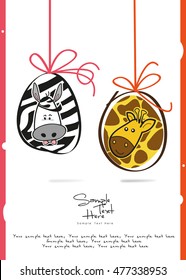 Zebra (donkey) and Giraffe balloons