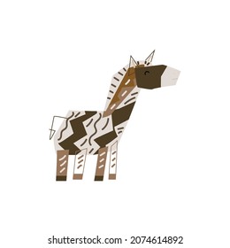 Zebra-Zeichnung, einzelne Vektorgrafik
