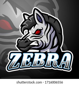 Zebra esport logo mascot design
