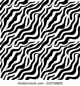Zebra expressive diagonal seamless pattern. Safari collection. Abstract vector background. Black and white. Backgrounds & textures shop.
