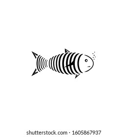 zebra fish art illustration black & white