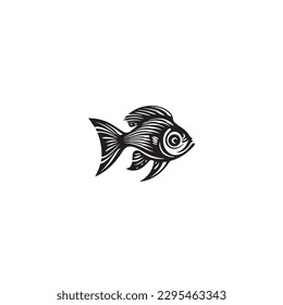 Zebra Fish Illustration design logo