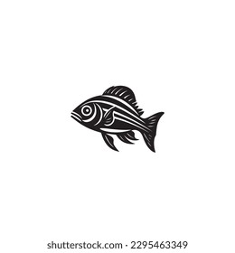 Zebra Fish Illustration design logo