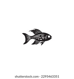 Zebra Fish Illustration design logo