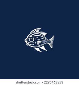Zebra Fish Illustration design logo